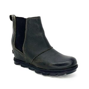 Sorel Joan of Arctic Wedge III Chelsea Wedge Ankle Bootie Black Size 8.5 Boots